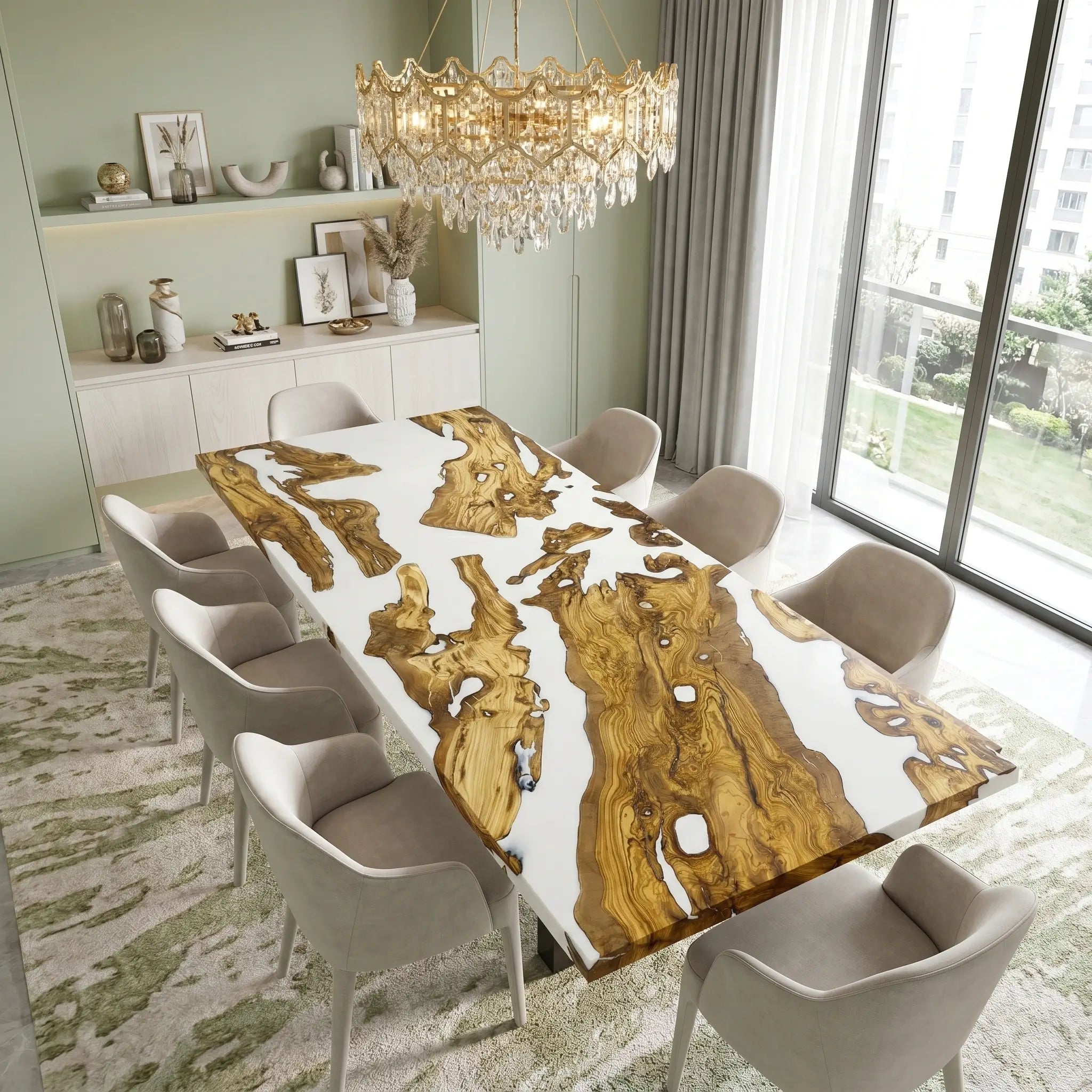 Custom-Olive-Epoxy-Resin-River-Table-White-Resin-XRT-53-21