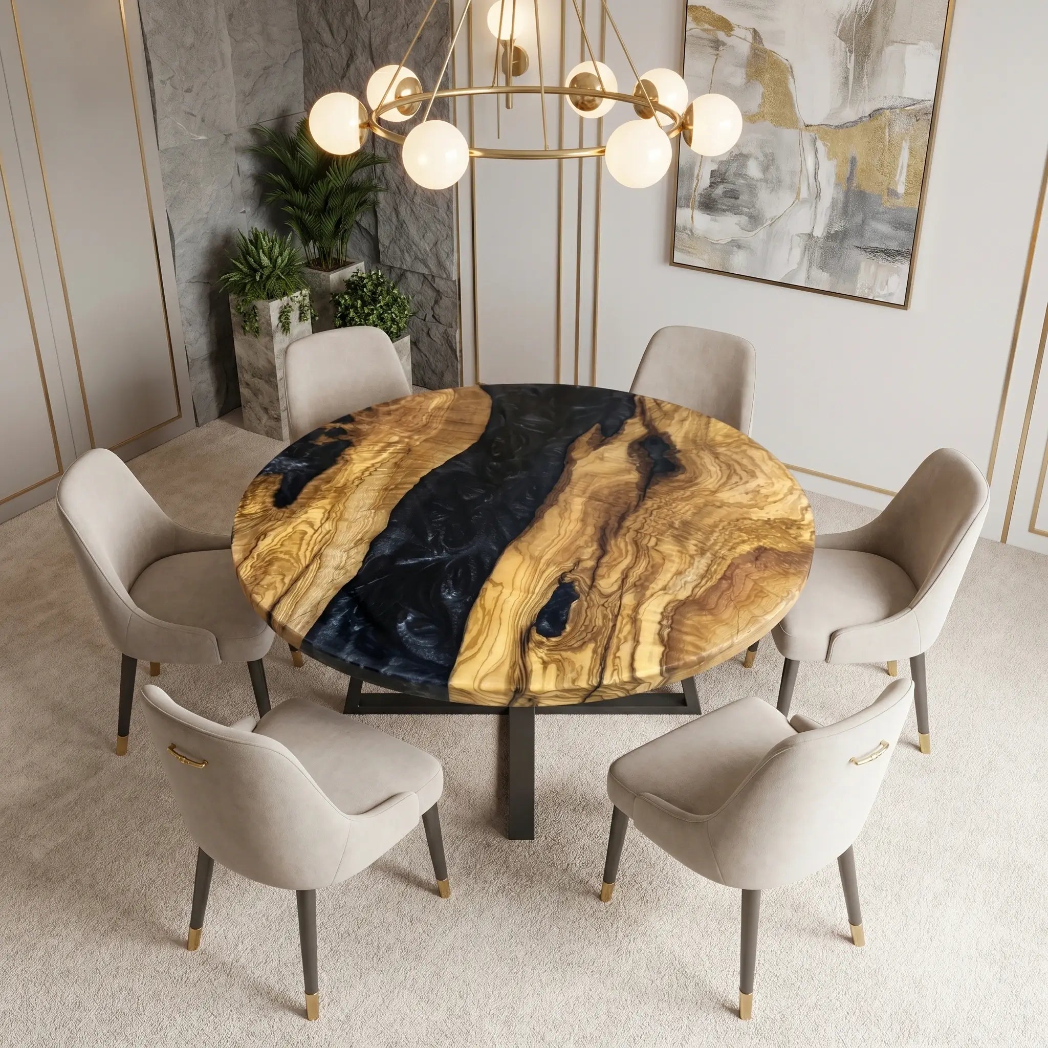 Custom-Olive-Epoxy-Resin-Round-Coffee-Table-Black-Resin-ERI-87-21