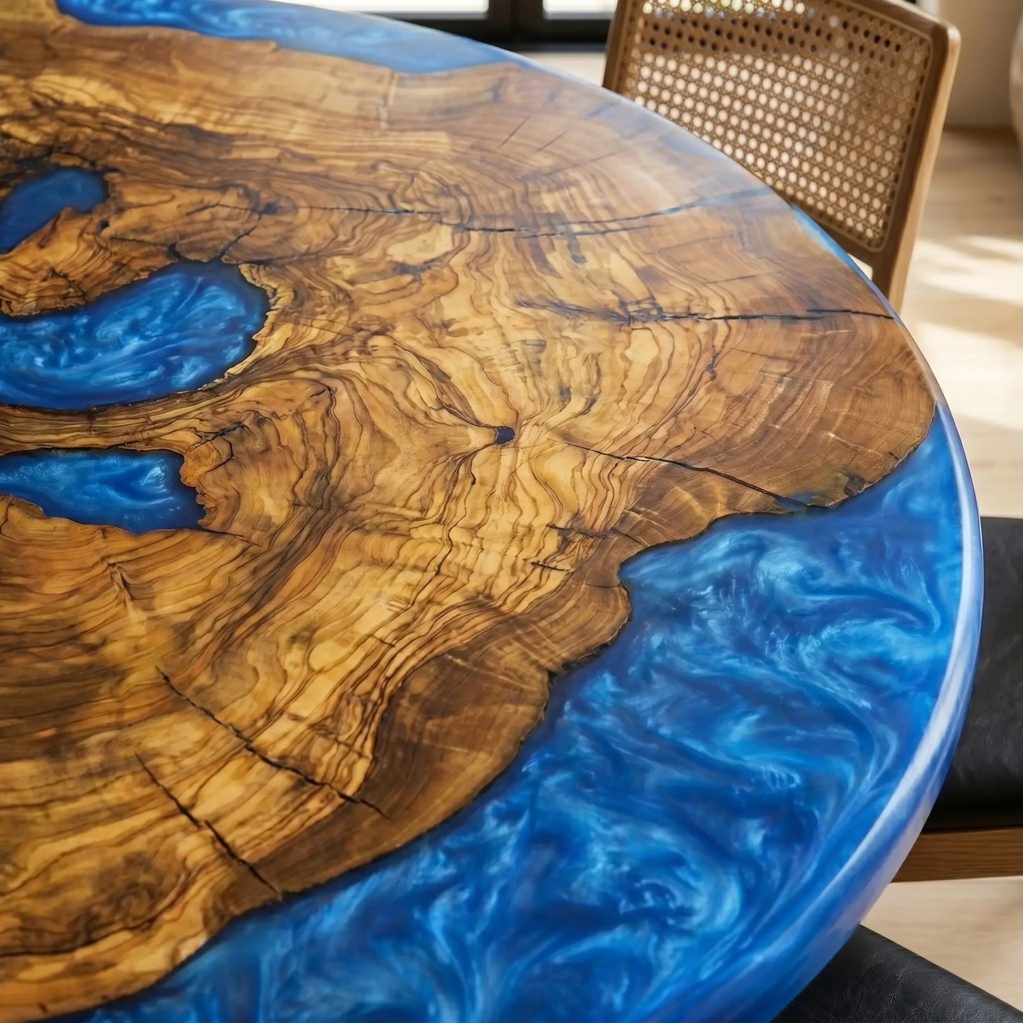 Custom-Olive-Epoxy-Resin-Round-Coffee-Table-Blue-Resin-ERK-59-19