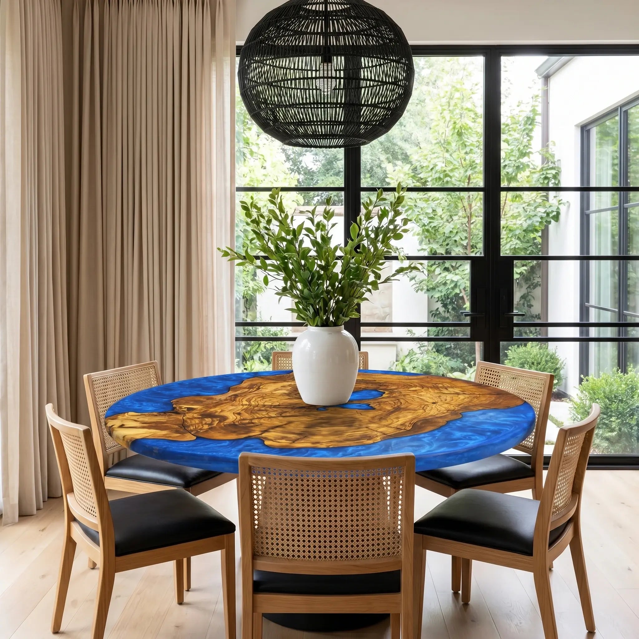 Custom-Olive-Epoxy-Resin-Round-Coffee-Table-Blue-Resin-ERK-59-22