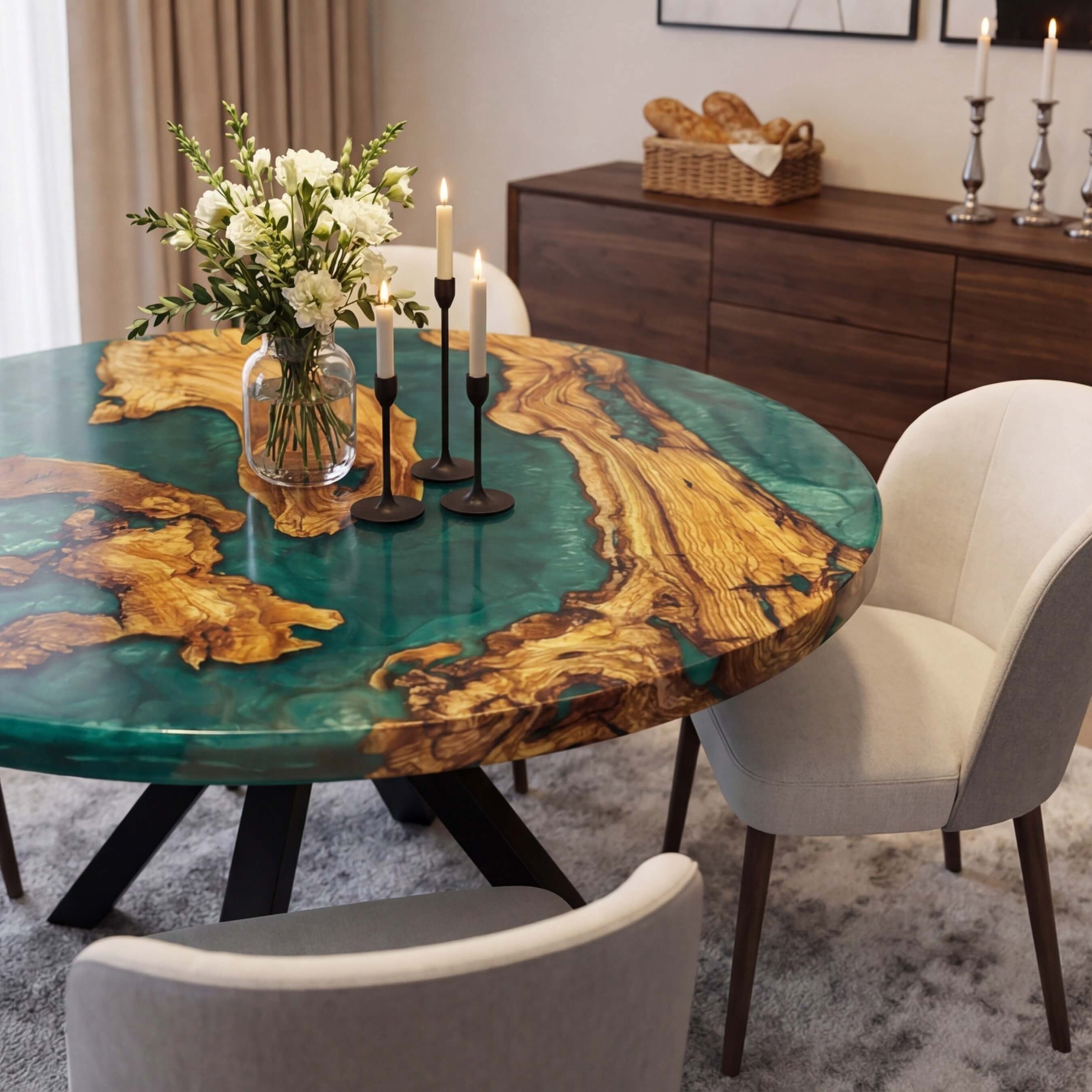 Custom-Olive-Epoxy-Resin-Round-Coffee-Table-Blue-Resin-ERT-77-22