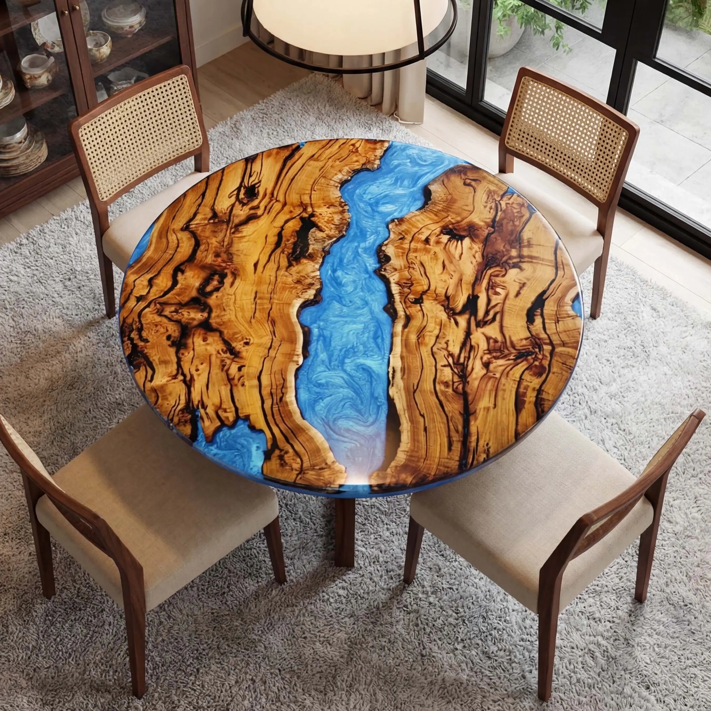 Custom-Olive-Epoxy-Resin-Round-Coffee-Table-Blue-Resin-ERT-80-21