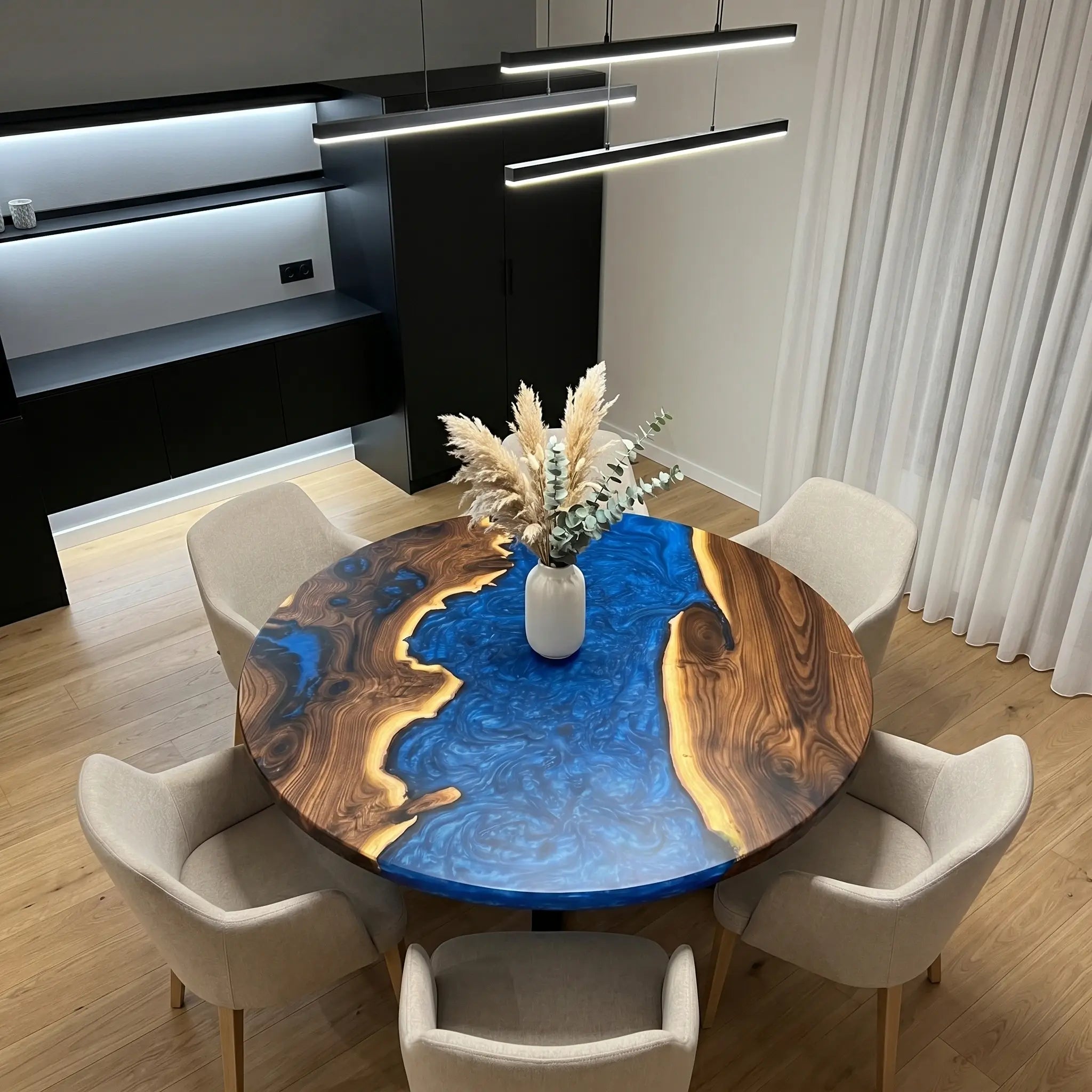 Custom-Olive-Epoxy-Resin-Round-Coffee-Table-Blue-Resin-ORT-31-18