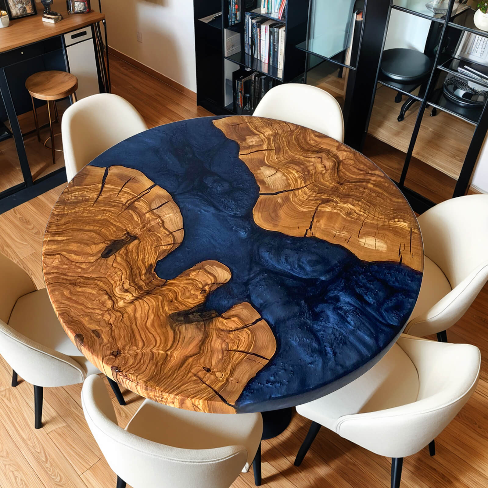 custom-olive-epoxy-resin-round-coffee-table-blue-resin-xrt-59-47