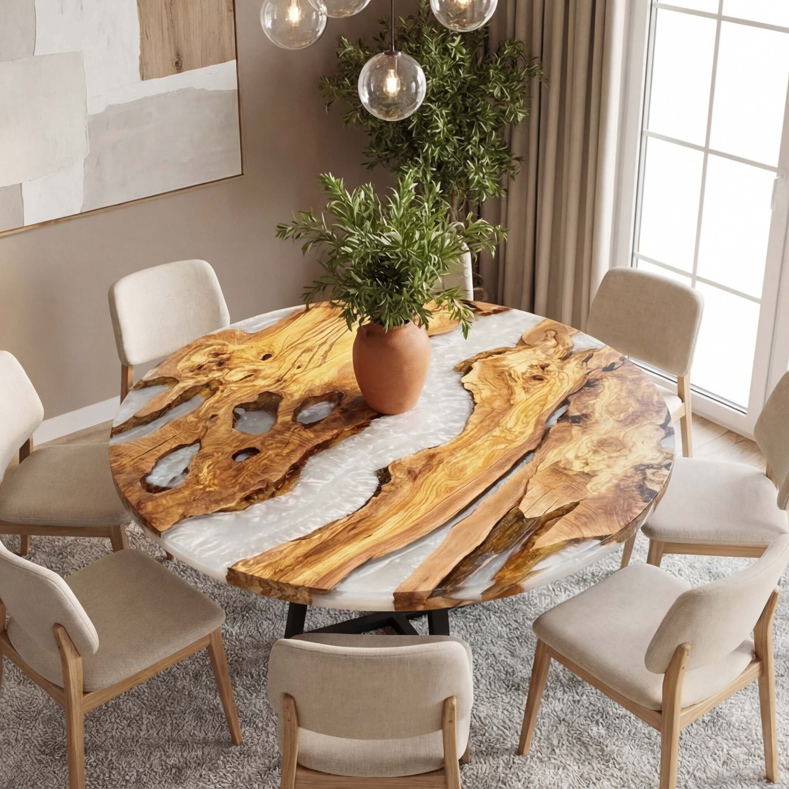 Custom-Olive-Epoxy-Resin-Round-Coffee-Table-White-Resin-OTR-84-18