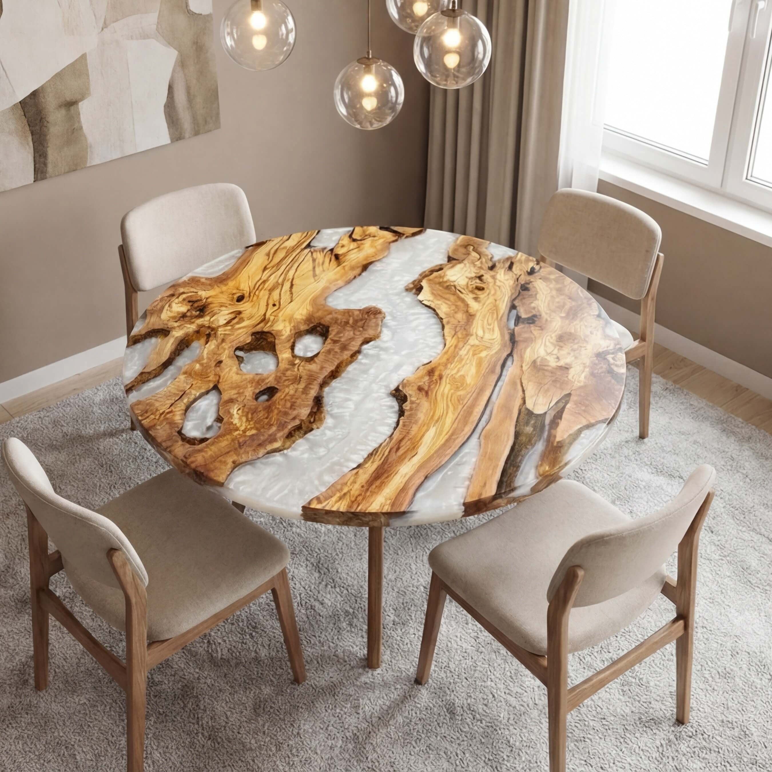 Custom-Olive-Epoxy-Resin-Round-Coffee-Table-White-Resin-OTR-84-20