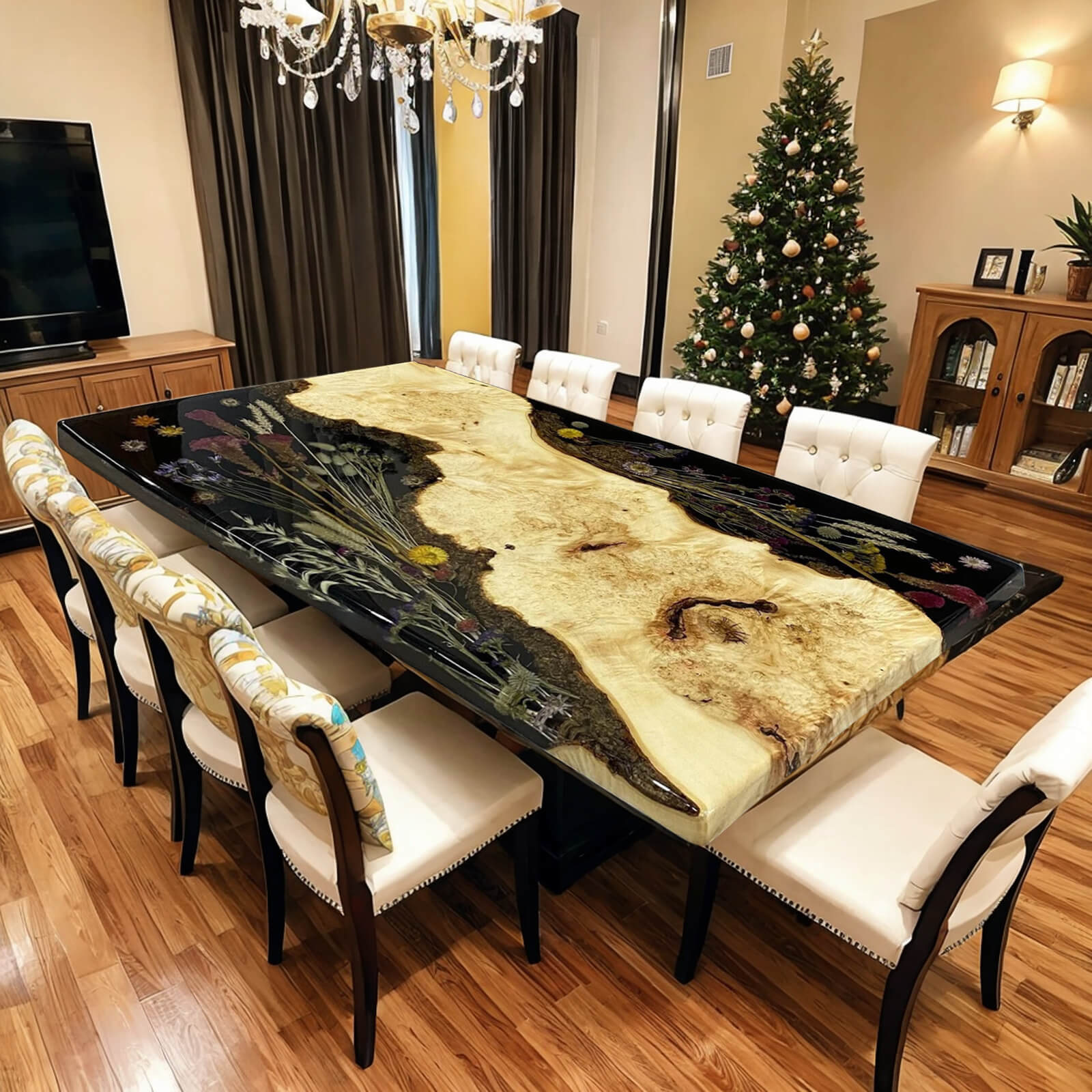 custom-poplar-epoxy-resin-rectangular-flower-coffee-table-black-resin-erp-33-92