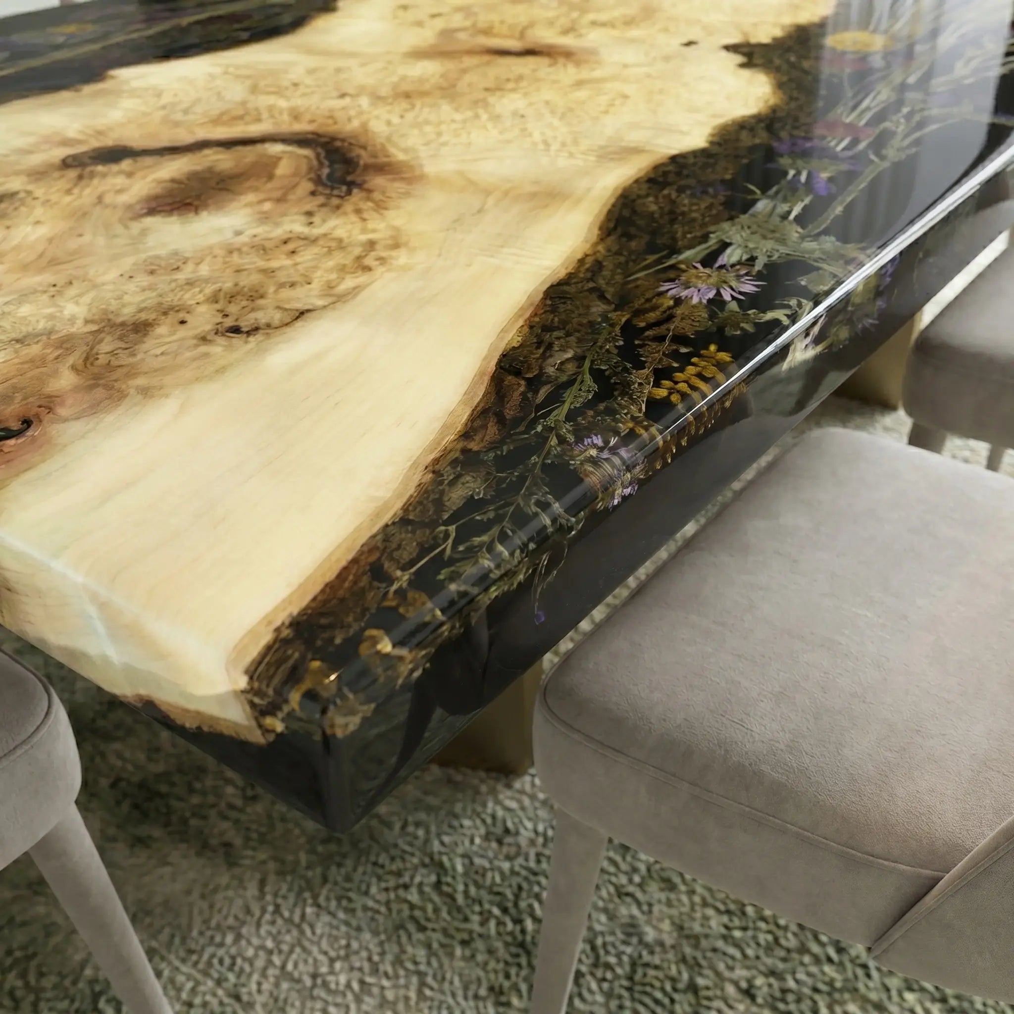 Custom-Poplar-Epoxy-Resin-Rectangular-Flower-Coffee-Table-Black-Resin-ERP-33-23