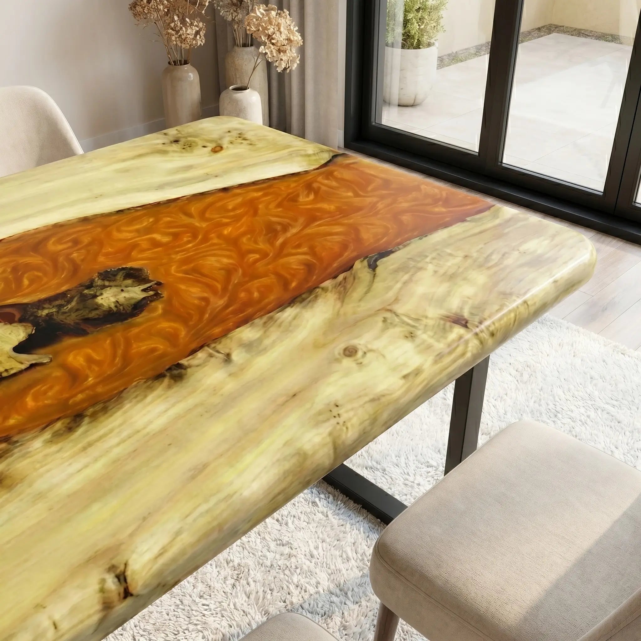 Custom-Poplar-Epoxy-Resin-River-Table-Orange-KLT-56-18
