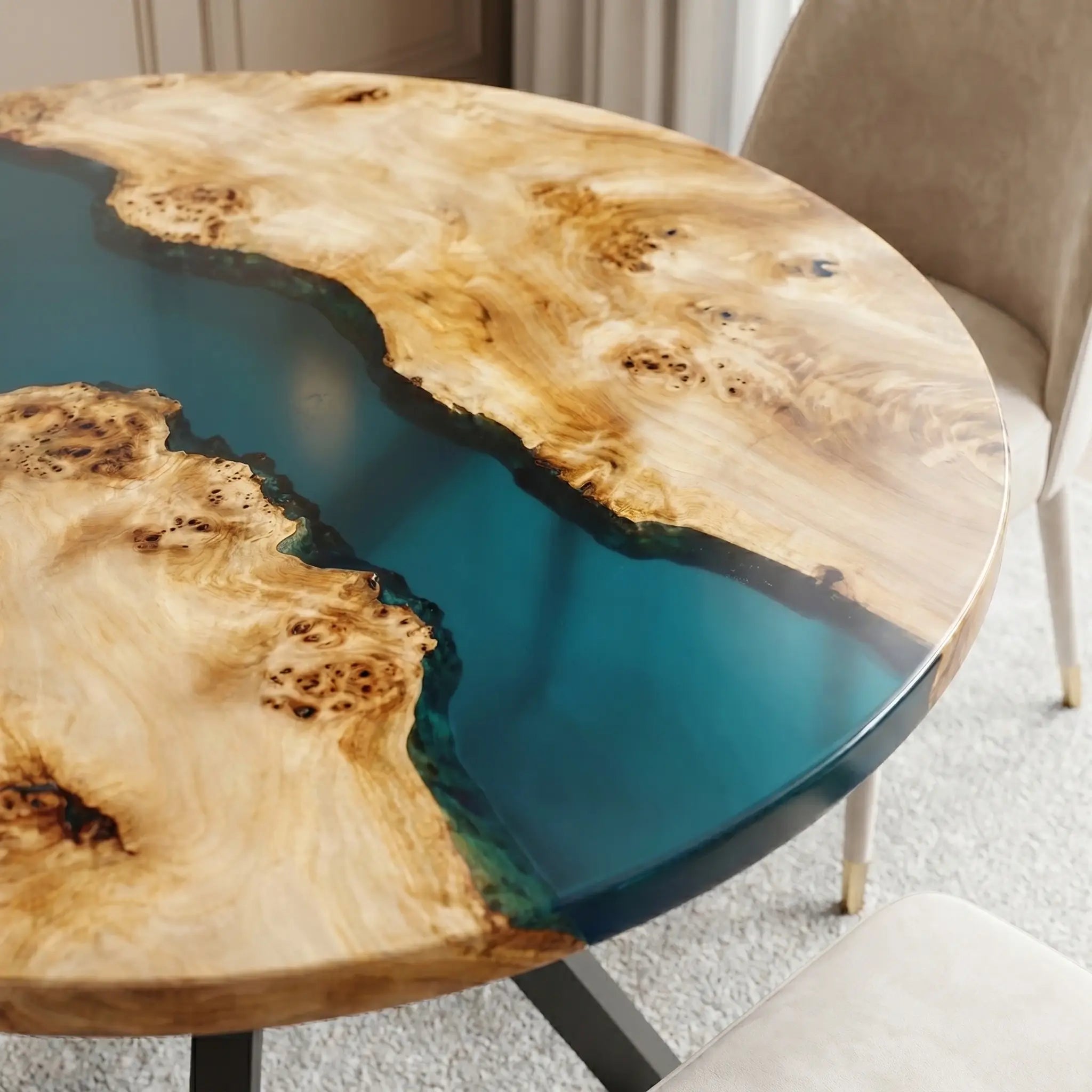 Custom-Poplar-Epoxy-Resin-Round-Coffee-Table-Blue-Resin-ERT-67-19