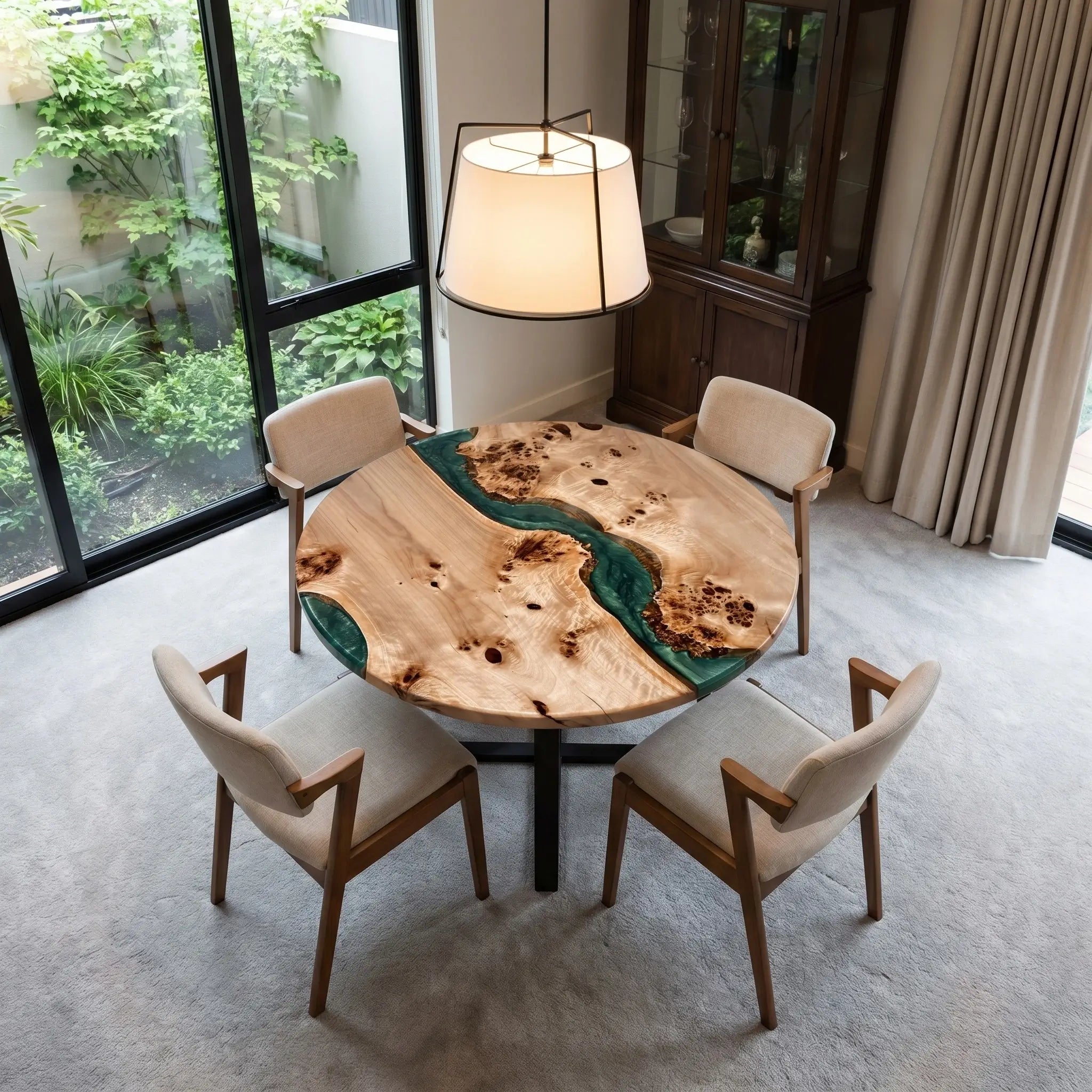 Custom-Poplar-Epoxy-Resin-Round-Coffee-Table-Blue-Resin-ERT-86-21