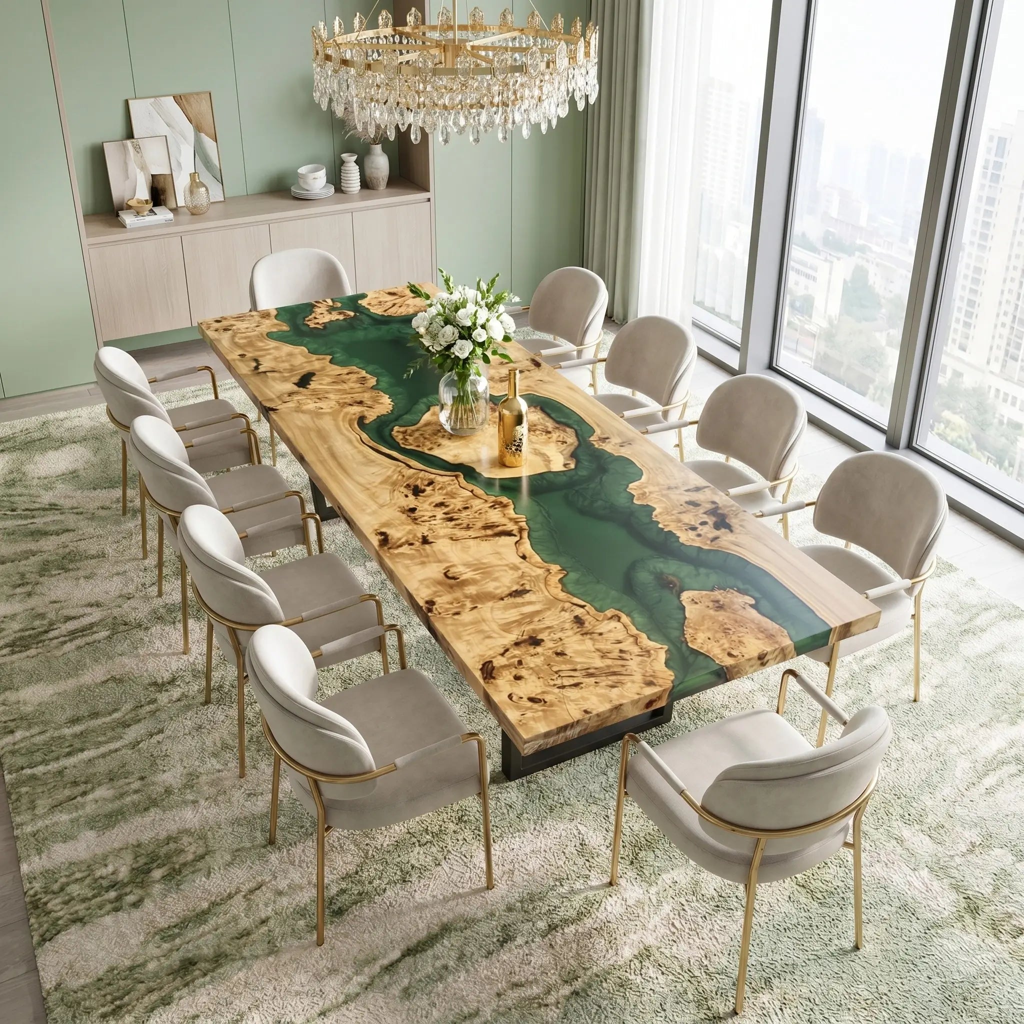 Custom-Poplar-Wood-Epoxy-Resin-River-Table-Green-Resin-ORT-77-22