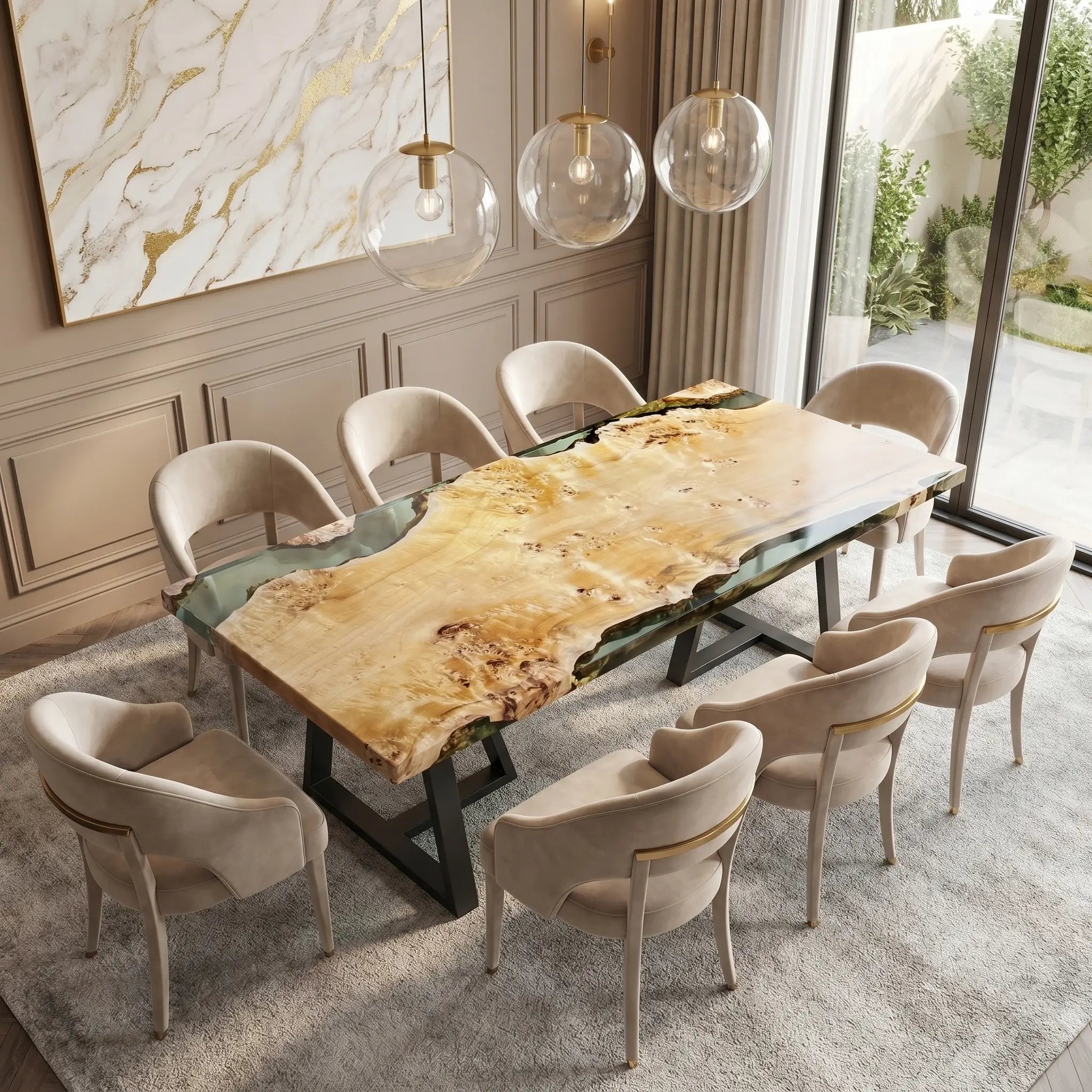 Custom-Poplar-Wood-Epoxy-Resin-River-Table-Transparent-Green-ABT-29-21