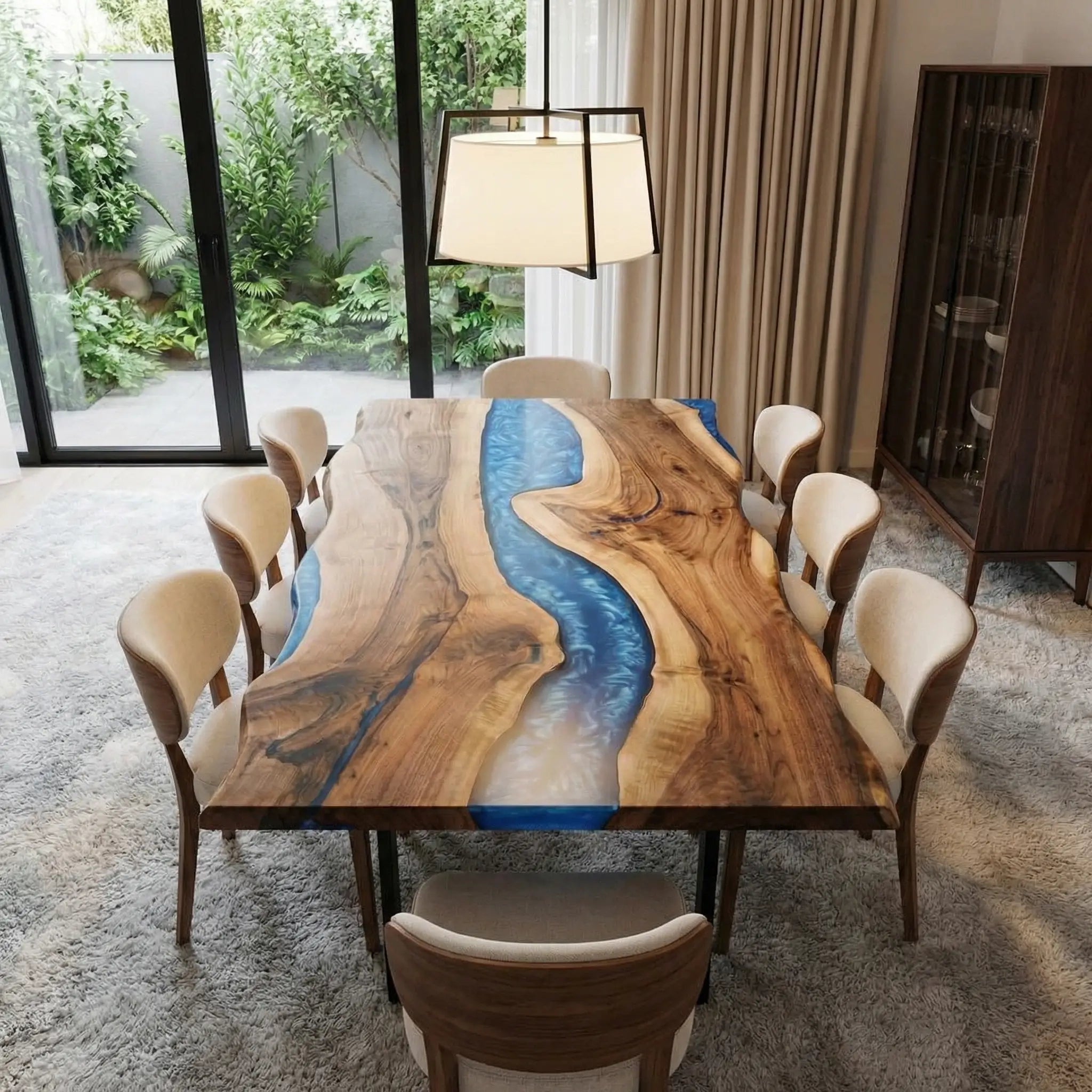 Custom-Walnut-Epoxy-Resin-River-Table-Blue-Pearl-ERT-85-129