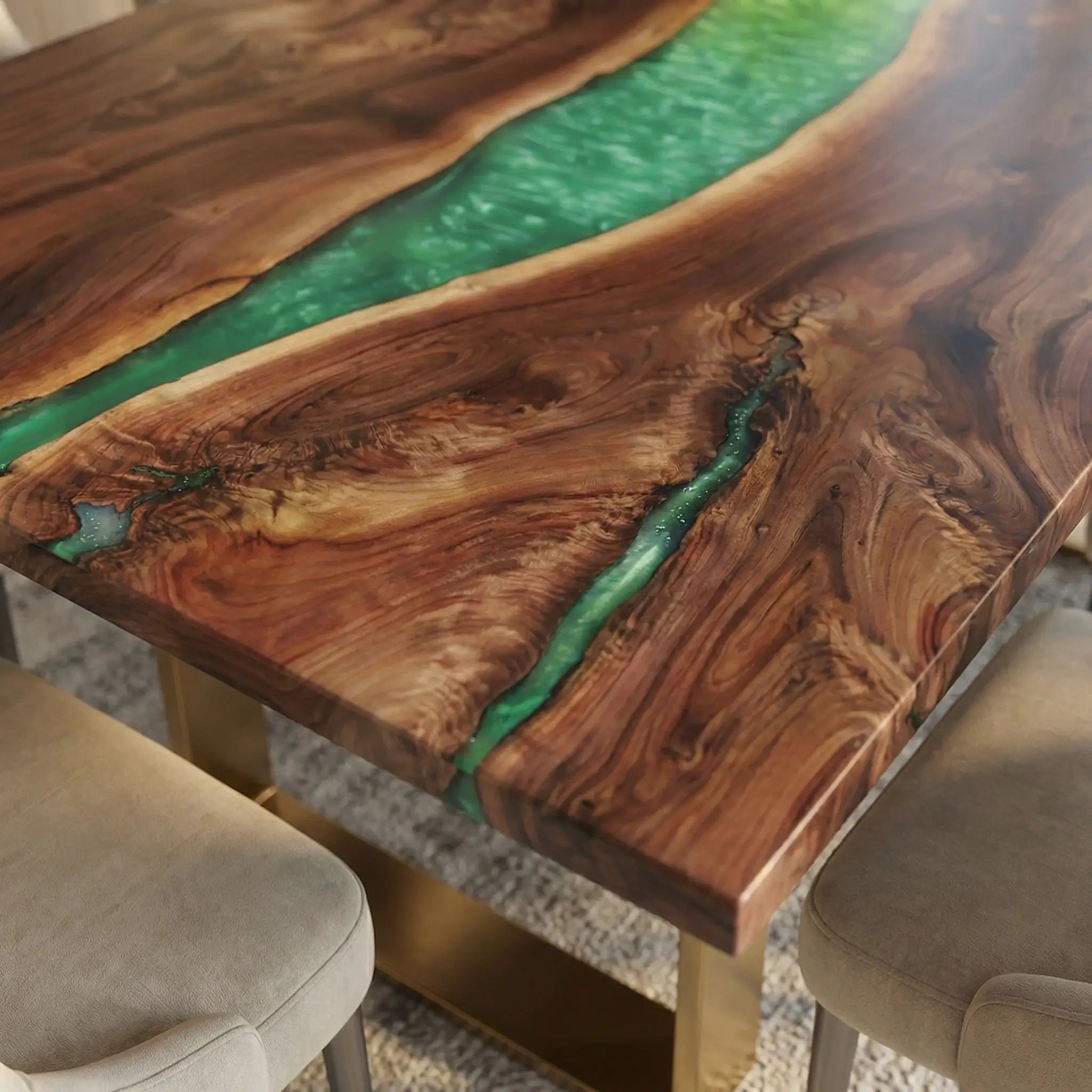 Custom-Walnut-Epoxy-Resin-River-Table-Green-Resin-WKT-72-23