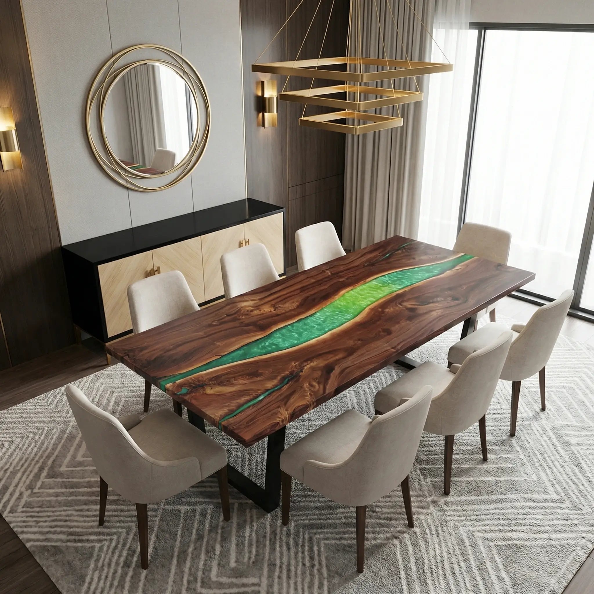 Custom-Walnut-Epoxy-Resin-River-Table-Green-Resin-WKT-72-24