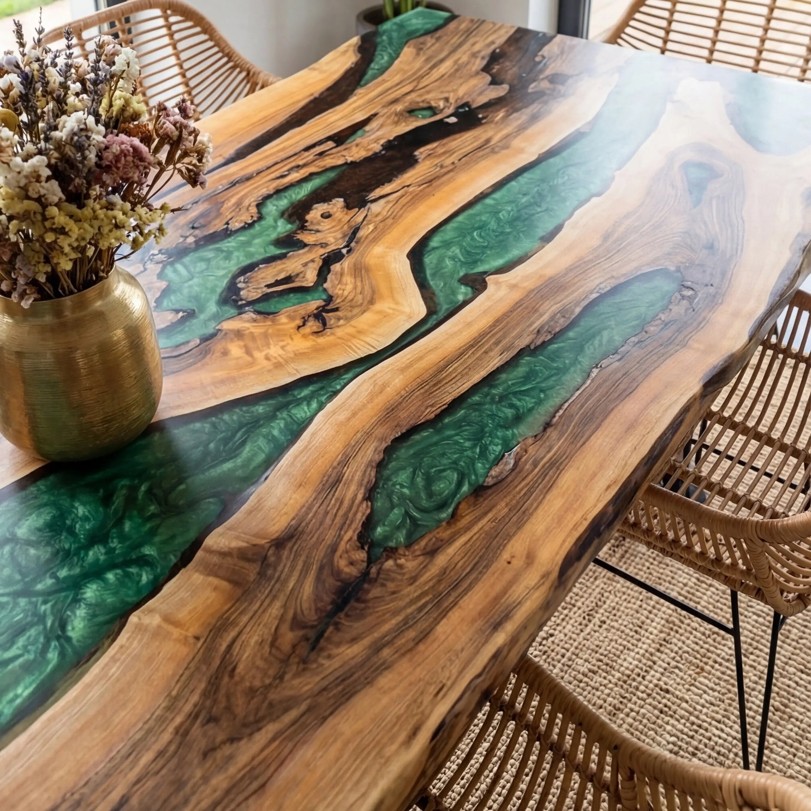 Custom-Walnut-Epoxy-Resin-River-Table-Green-Resin-WQT-82-20