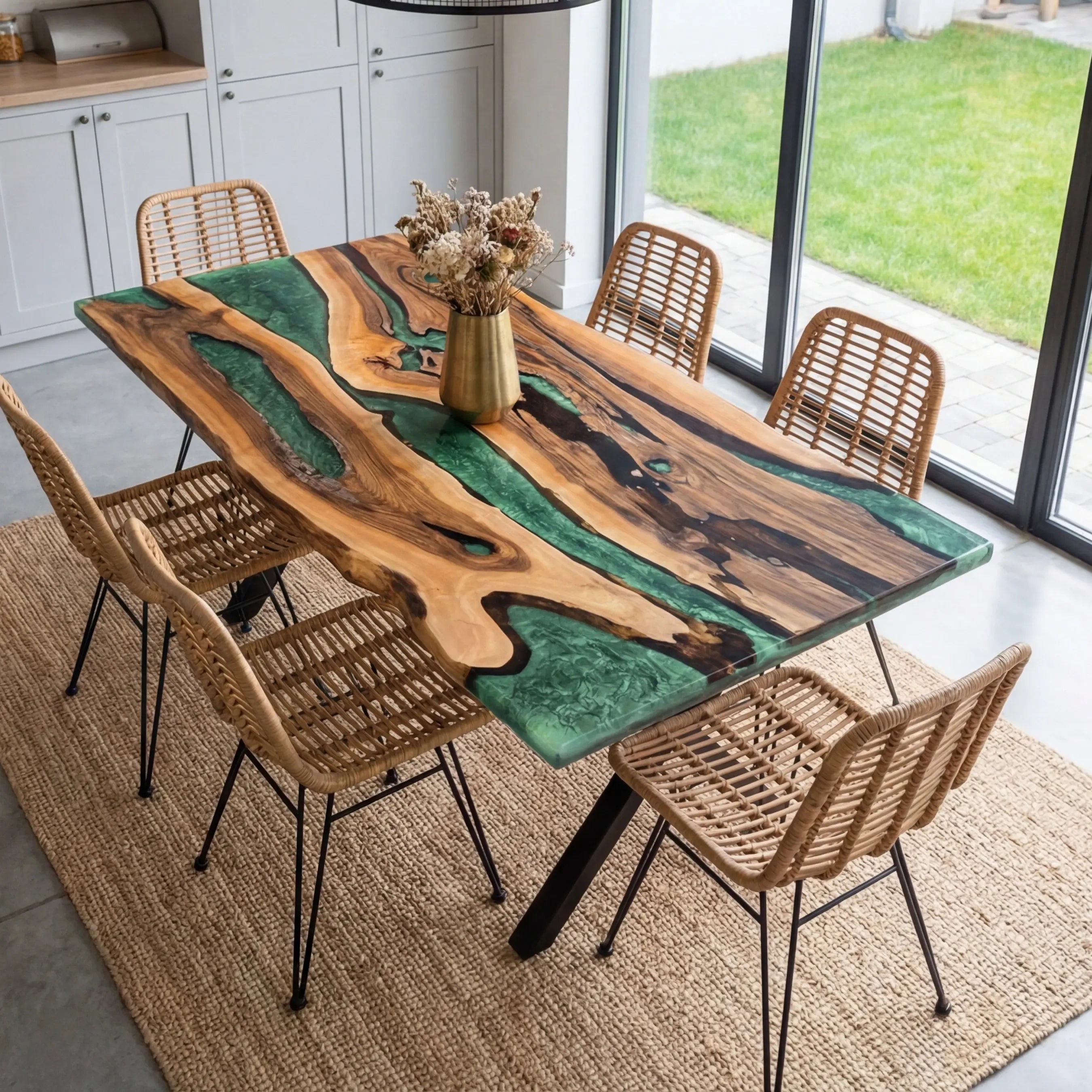 Custom-Walnut-Epoxy-Resin-River-Table-Green-Resin-WQT-82-21