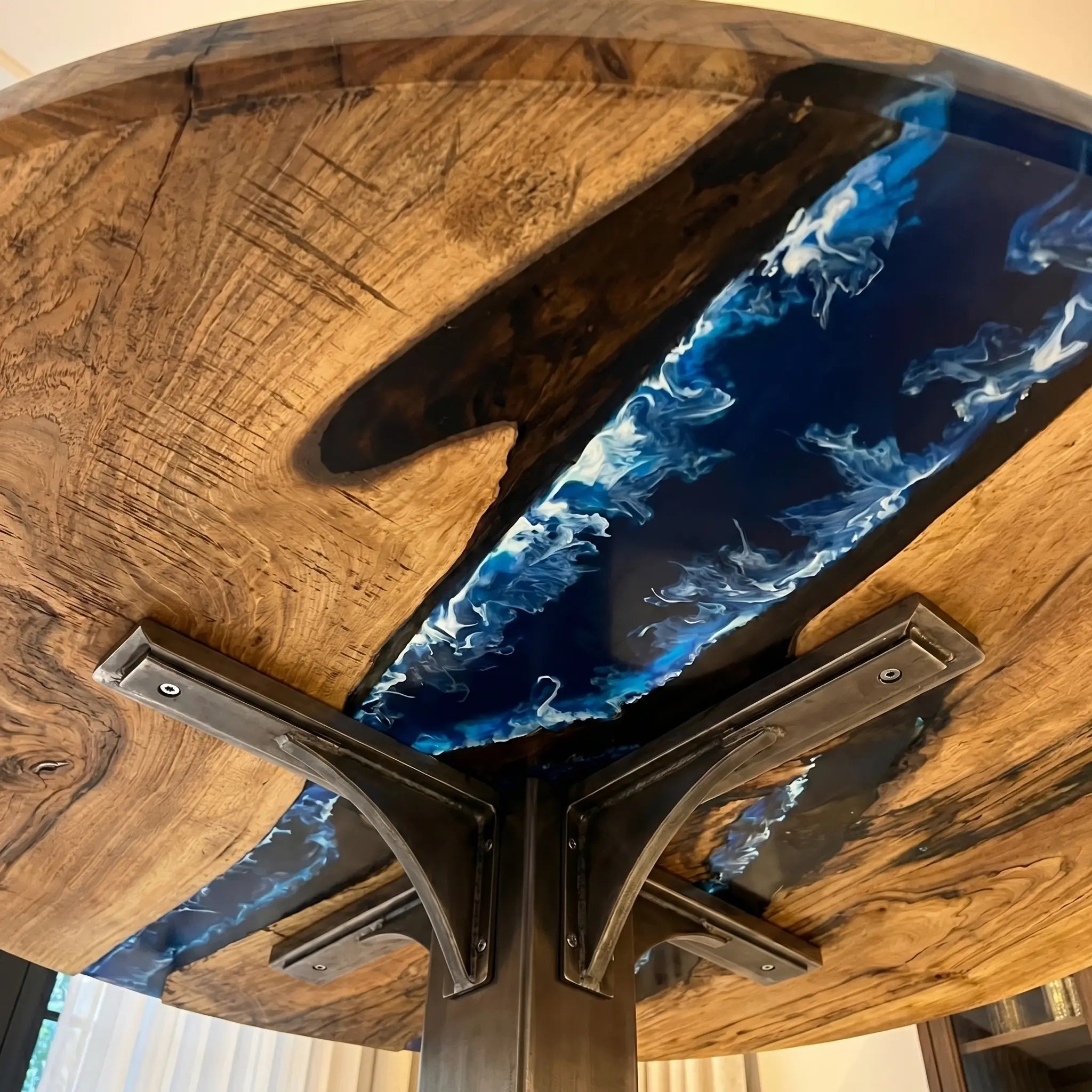Custom-Walnut-Epoxy-Resin-Round-Coffee-Table-Blue-Ocean-ERV-23-19
