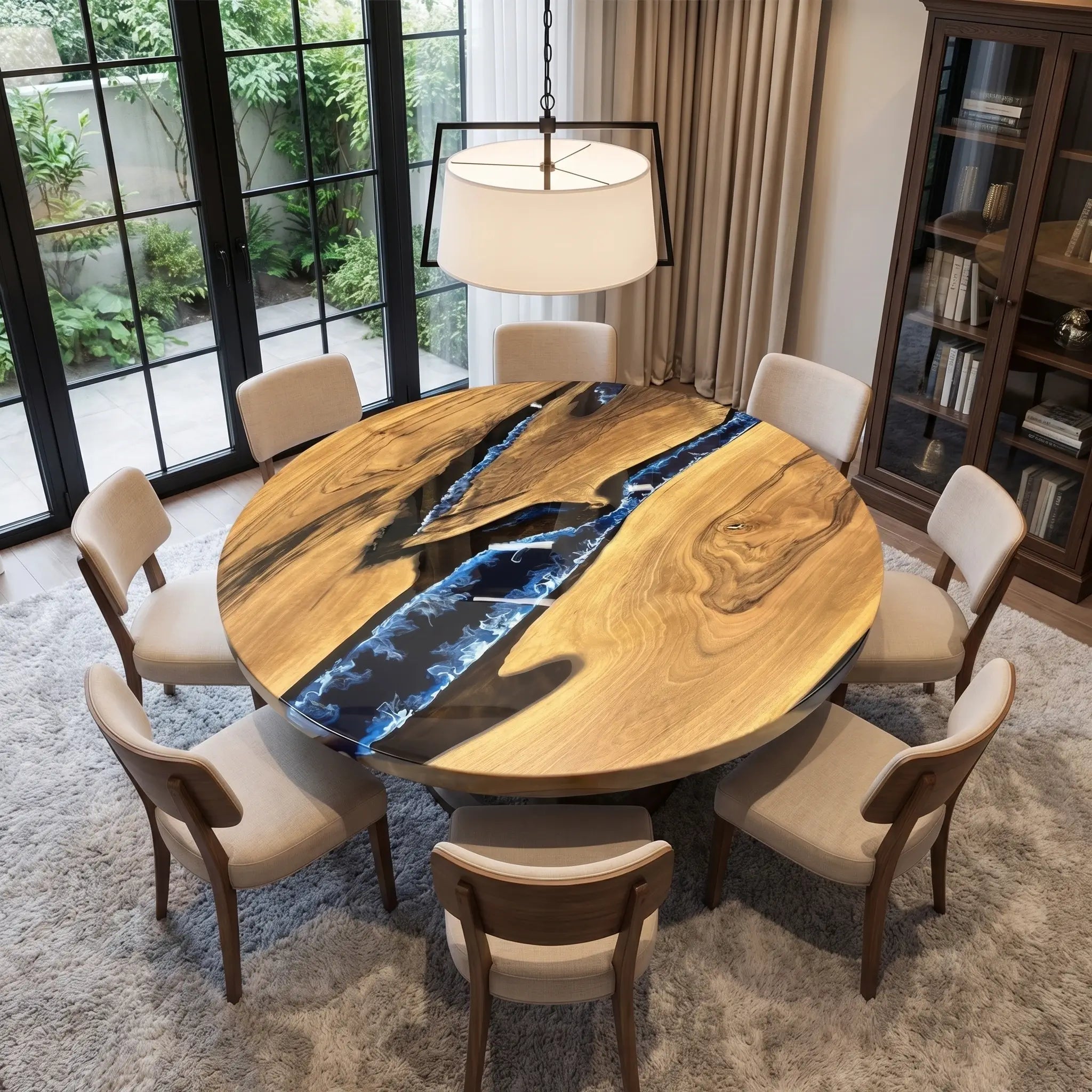 Custom-Walnut-Epoxy-Resin-Round-Coffee-Table-Blue-Ocean-ERV-23-21