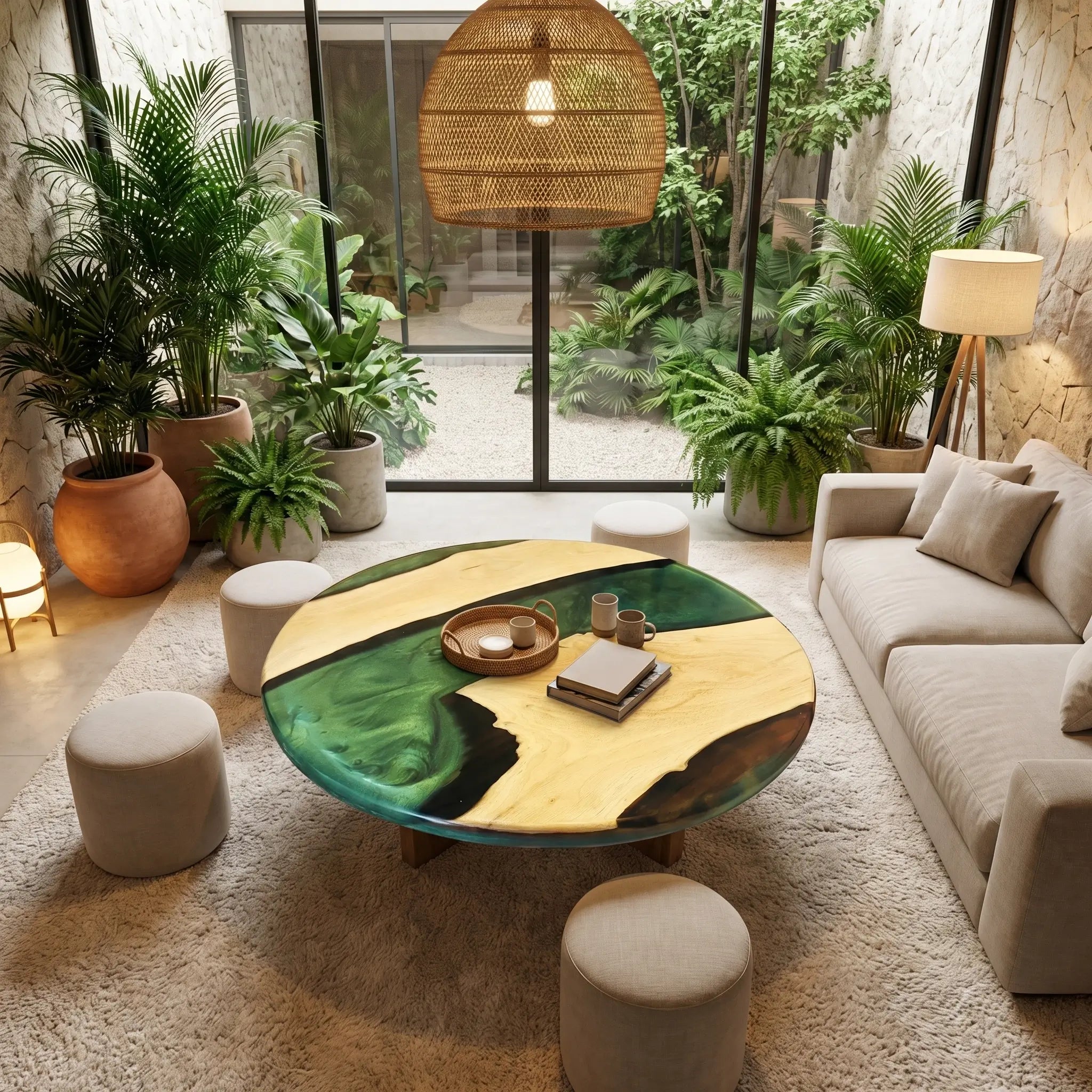 Custom-Walnut-Epoxy-Resin-Round-Coffee-Table-Green-Resin-ERP-84-22