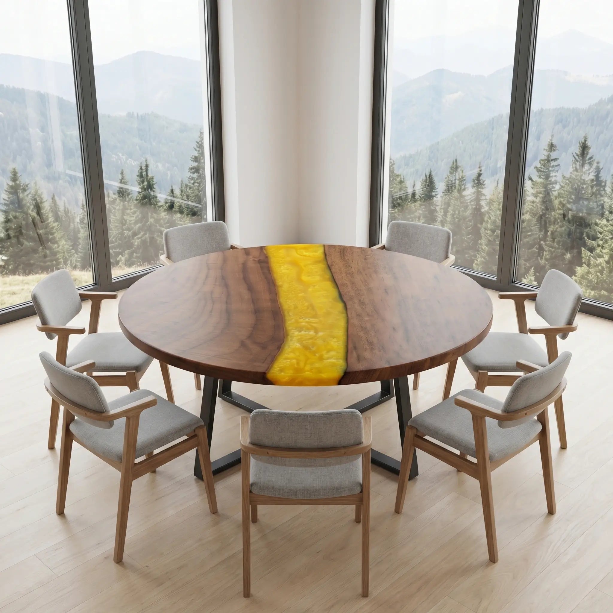Custom-Walnut-Epoxy-Resin-Round-Coffee-Table-Yellow-Resin-ERG-42-21