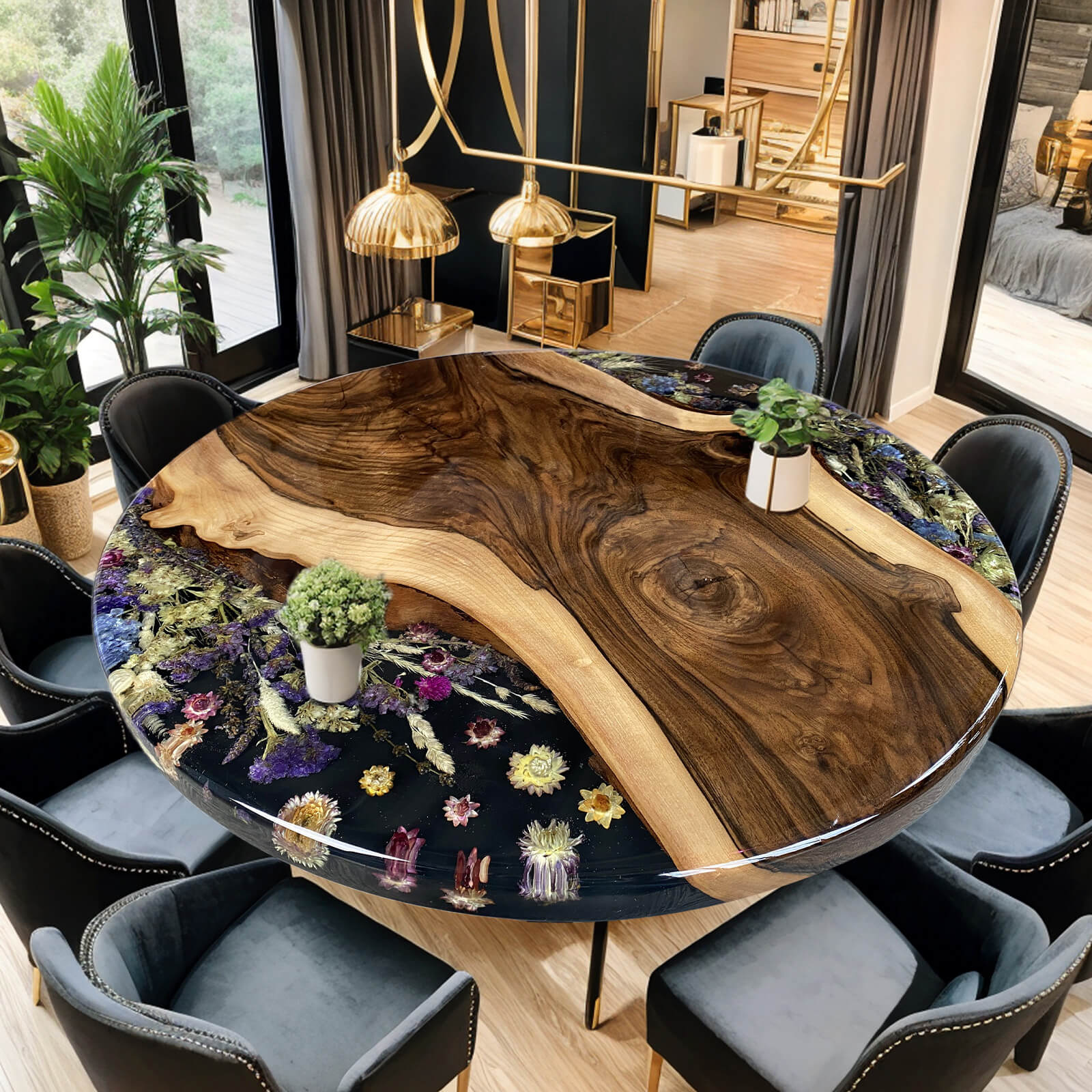 custom-walnut-epoxy-resin-round-flower-coffee-table-black-resin-ett-36-86