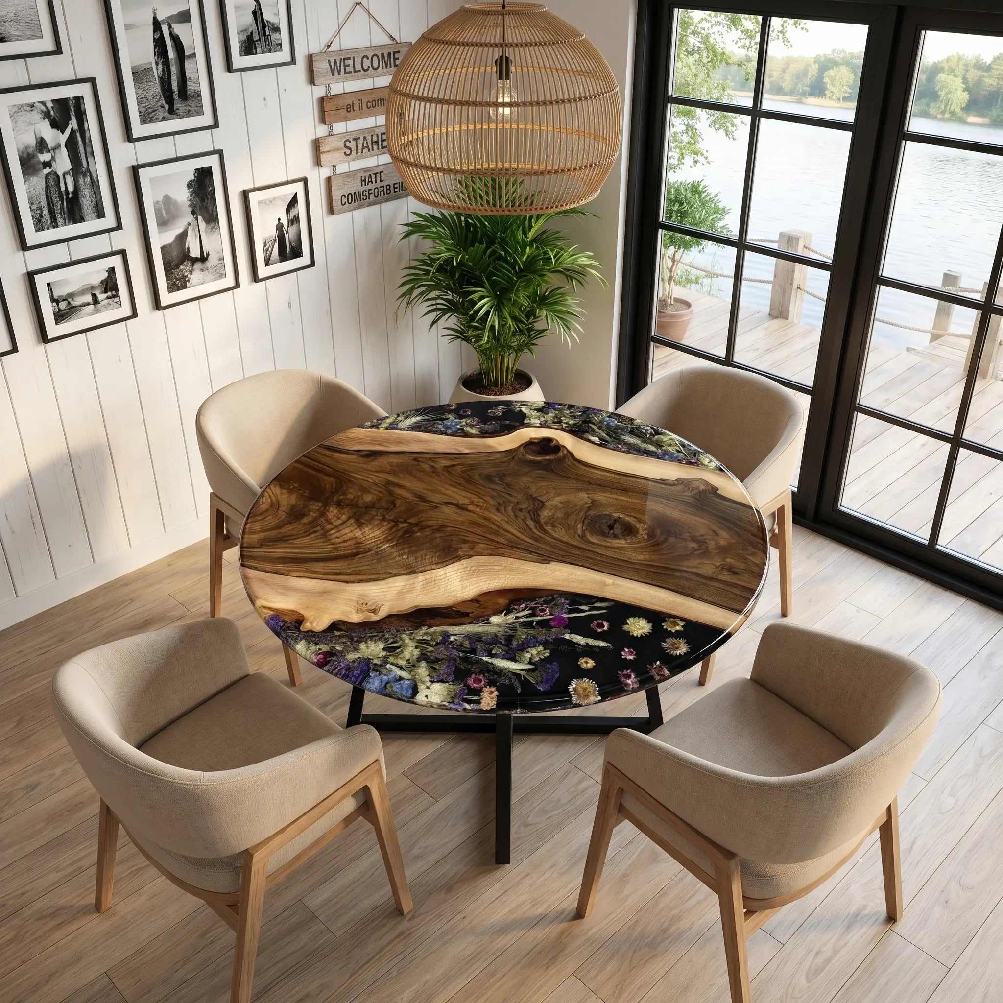 Custom-Walnut-Epoxy-Resin-Round-Flower-Coffee-Table-Black-Resin-ETT-36-22