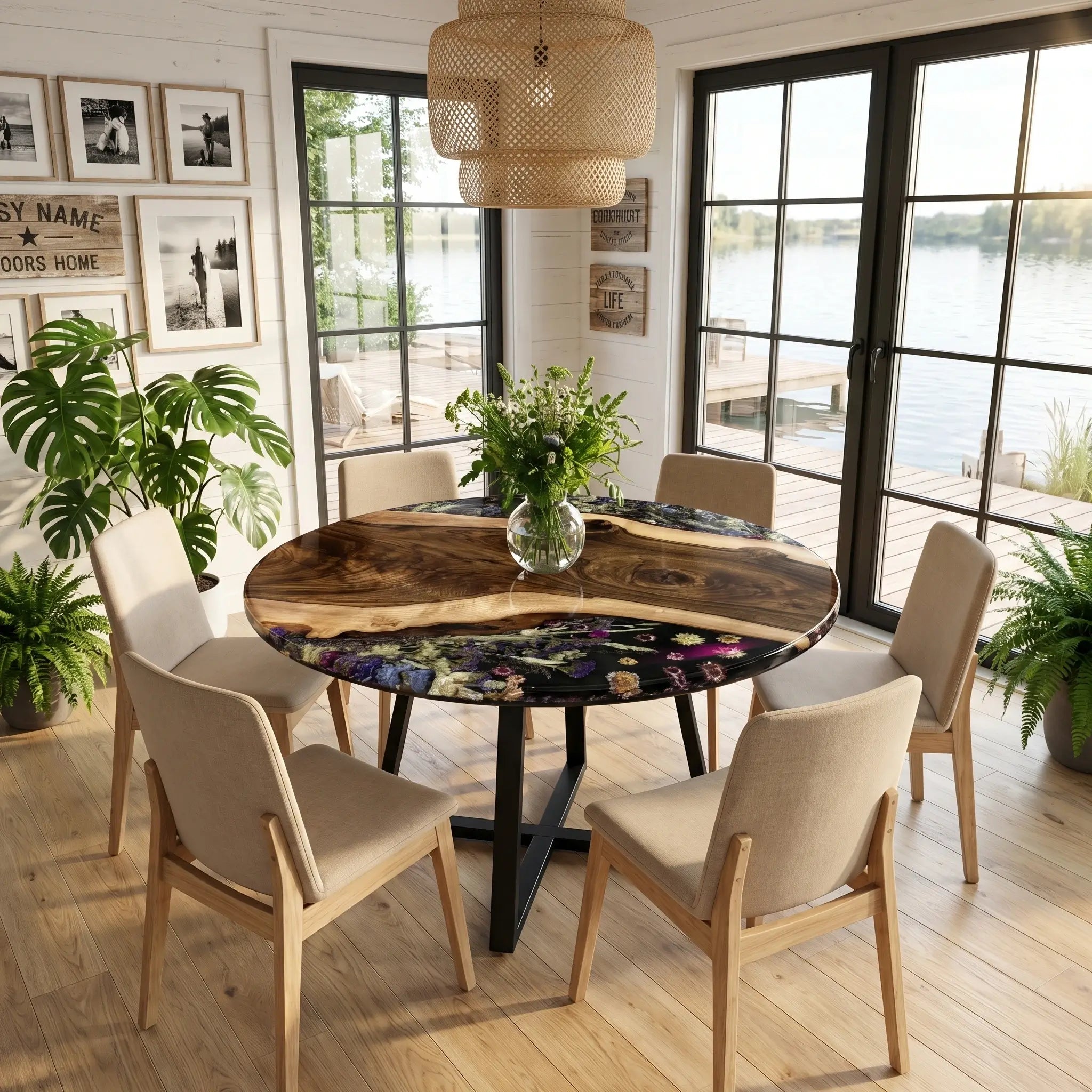 Custom-Walnut-Epoxy-Resin-Round-Flower-Coffee-Table-Black-Resin-ETT-36-23