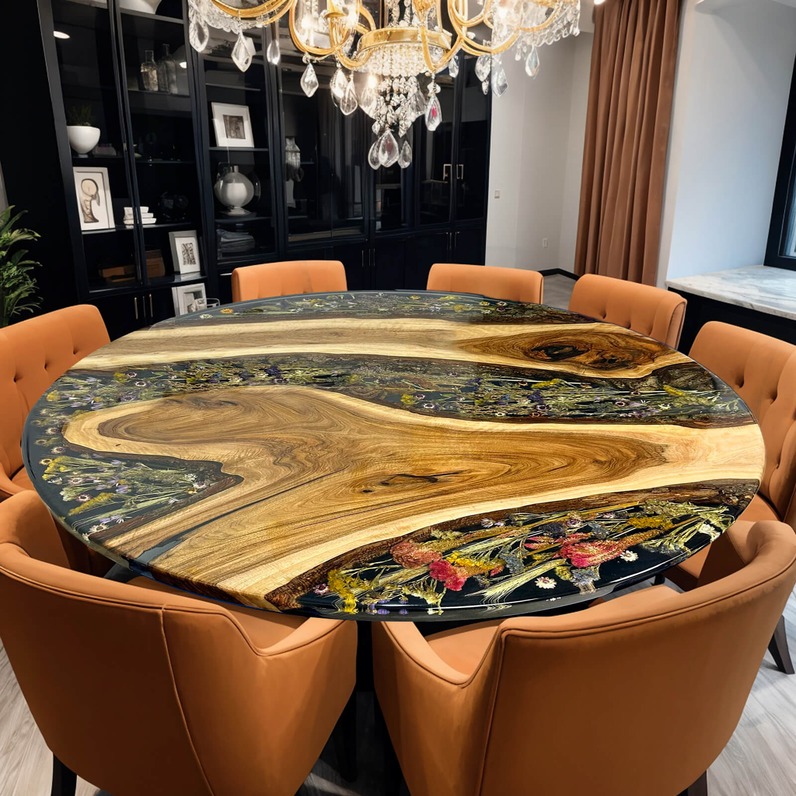 custom-walnut-epoxy-resin-round-flower-coffee-table-black-resin-wct-72-37