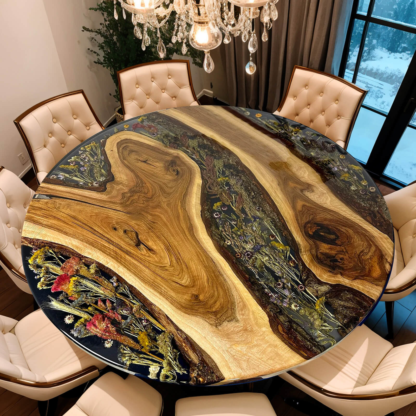 custom-walnut-epoxy-resin-round-flower-coffee-table-black-resin-wct-72-25