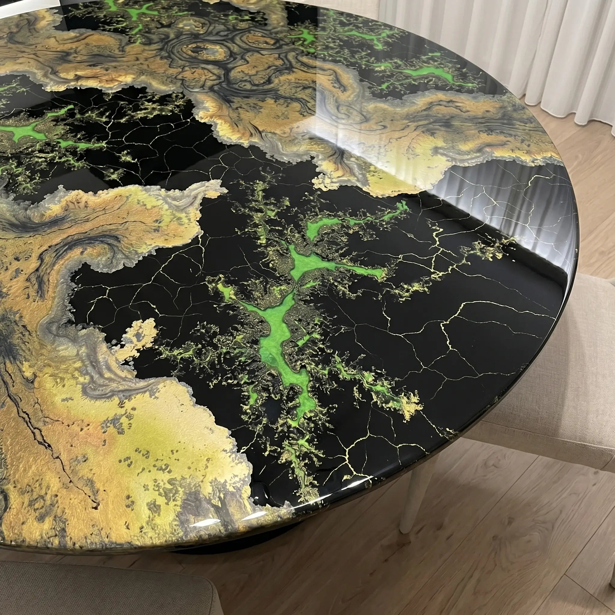 Custom-Walnut-Epoxy-Resin-Round-Flower-Coffee-Table-Green-Resin-ETT-77-19