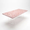 60 x 30 x 1.96 inch Poplar Wood Pearl Pink Swirl resin dining table photo 1