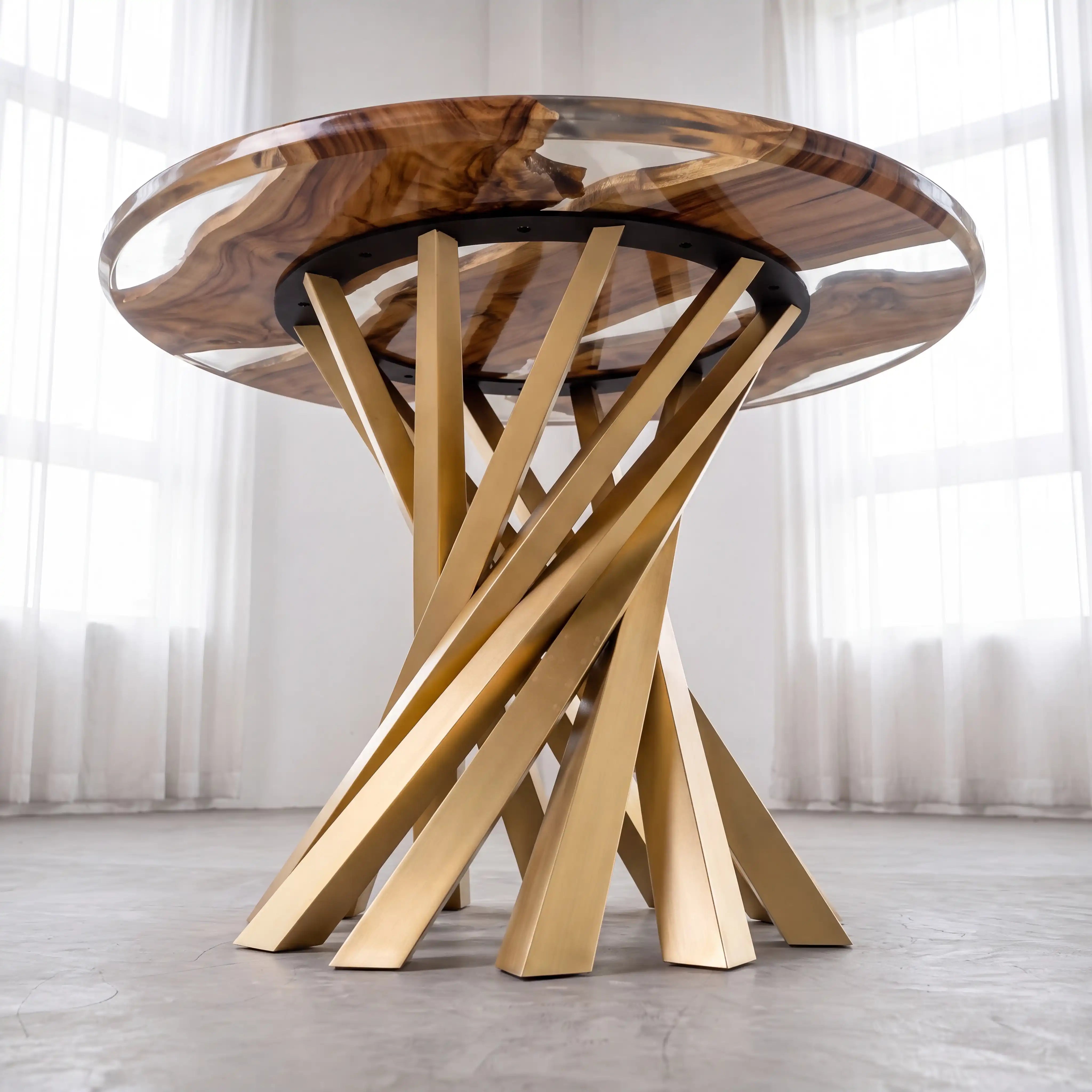 Gold Metal Table Base TL07