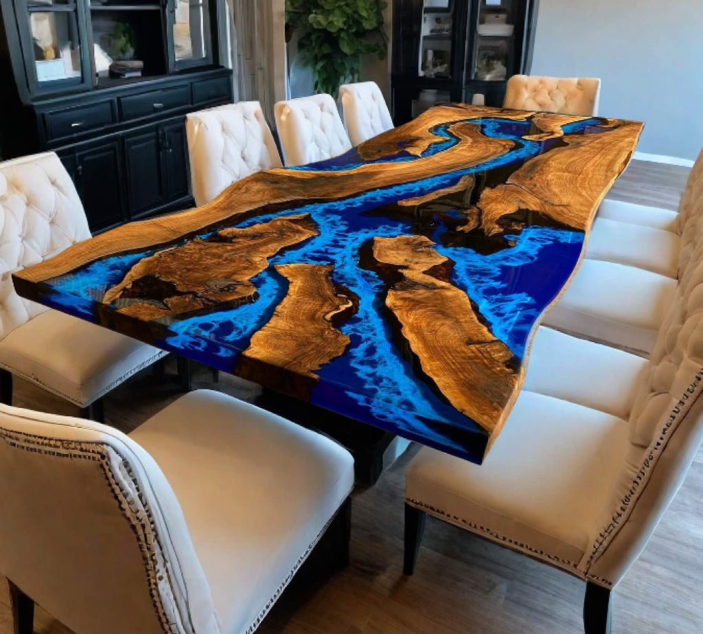 Custom Olive Epoxy Resin Table Island Resin 72'' x 40'' $3368.47 for Paul Averill