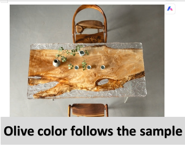 Custom Olive Epoxy Resin Table Dark Black Resin 60'' x 36'' $2568.47  for Teresa Fulghum