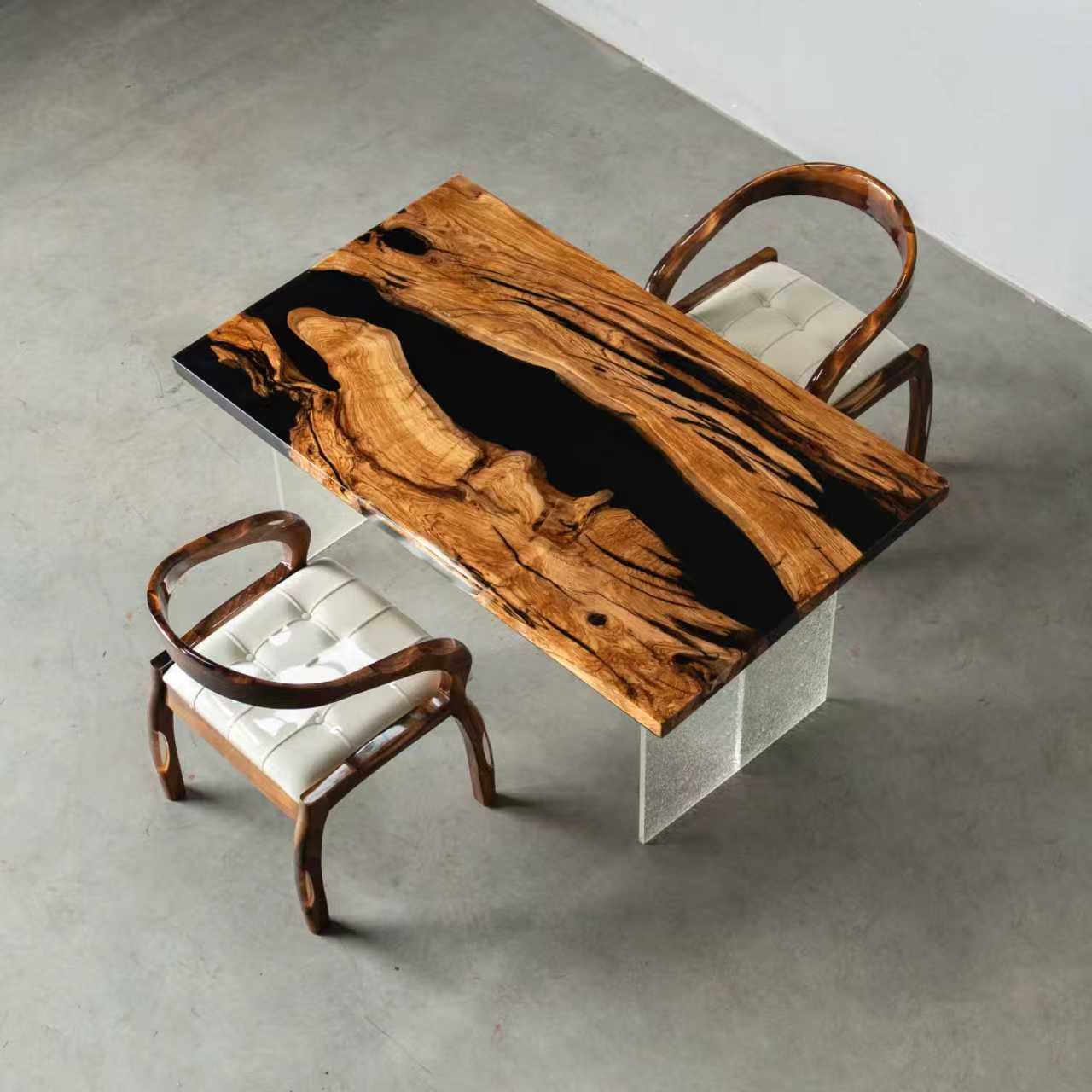 Christmas Promotion-60" × 36" Olive Wood Dining Table from CREATEA TABLE