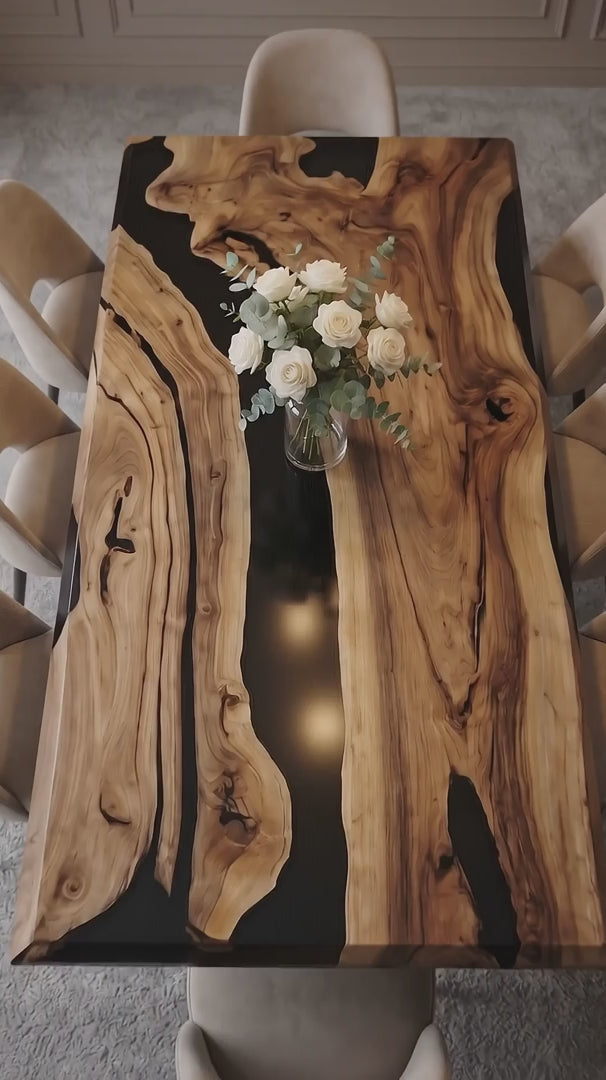 Custom-Black-Walnut-Epoxy-Resin-River-Table-Black-Resin-ERT-50